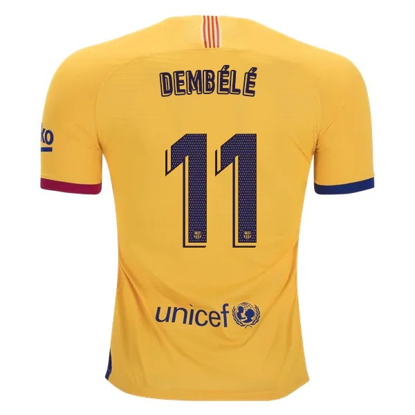 Maillot Football Barcelone NO.11 O.Dembele Exterieur 2019-20 Jaune